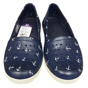 New with Tags Women's Joybees Eva Navy Anchors Espadrille Comfort Shoes Size 11